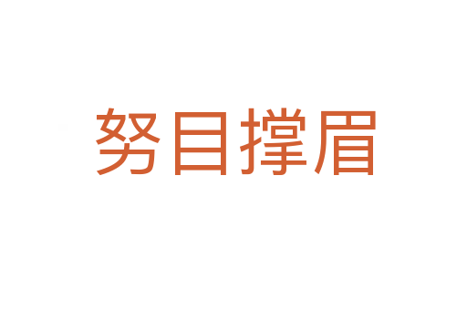 努目撑眉