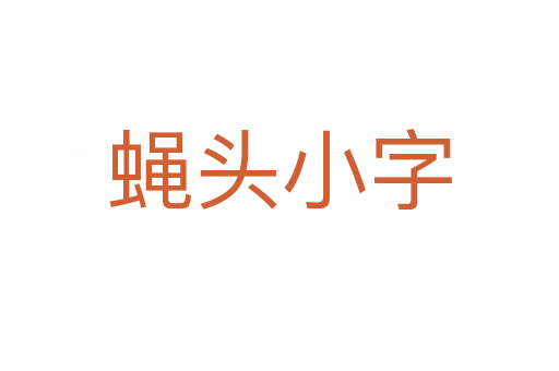 蝇头小字